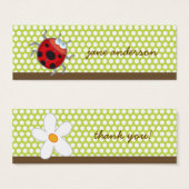 白い夏のデイジー+ラディバグありがとうギフトラベル/ (正面&裏面)