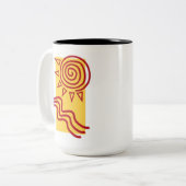 白い外観のマグカップ ツートーンマグカップ (正面左)