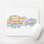 白い多色刷りのマウスパッド マウスパッド (マウス)