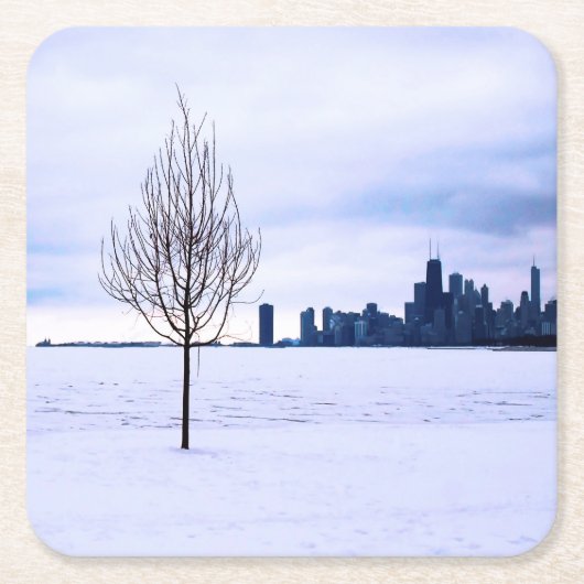 白い夢-コースター スクエアペーパーコースター (正面)