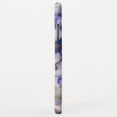 白い大理石とピンクとブルーのグリッター Case-Mate iPhoneケース (裏面/右)