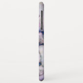 白い大理石とピンクとブルーのグリッター Case-Mate iPhoneケース (裏面/左)