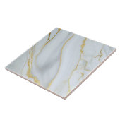 白い大理石と金ゴールド静脈セラミックタイル タイル (側面)