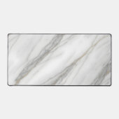 白い大理石と金ゴールド静脈 デスクマット (正面)