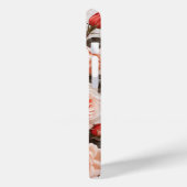 白い大理石にロマンチックなピンクの赤いバラの花 Case-Mate iPhoneケース (裏面 / 左)