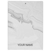 白い大理石のクリカスタマイズップボード クリップボード (裏面)