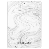 白い大理石のクリカスタマイズップボード クリップボード (裏面)
