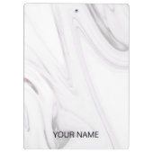 白い大理石のクリカスタマイズップボード クリップボード (裏面)