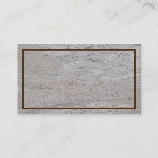 白い大理石のテクスチャード付き名刺 名刺 (正面)