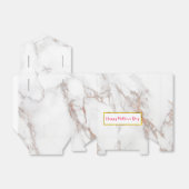 白い大理石のテクスチャHappy Mother's Day フェイバーボックス (折り畳みなし)