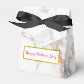 白い大理石のテクスチャHappy Mother's Day フェイバーボックス (正面サイド)