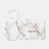 白い大理石のテクスチャHappy Thank You フェイバーボックス (折り畳みなし)