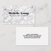 白い大理石のテクスモダンチャの背景 名刺 (正面/裏面)