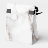 白い大理石のテ結婚クスチャ感謝していの フェイバーボックス (裏面サイド)