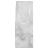 白い大理石のパーソナライズされたスクリプトグロムスマンの名前 ワインギフトバッグ (裏面)