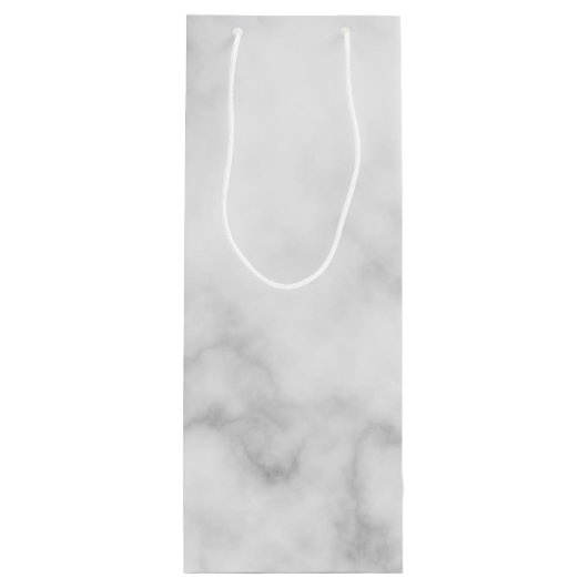 白い大理石のパーソナライズされたスクリプトグロムスマンの名前 ワインギフトバッグ (裏面)