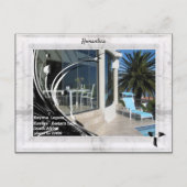 白い大理石のフォトフレーム ポストカード (正面)