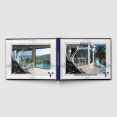 白い大理石のフォトフレーム(黒) ゲストブック (全面)