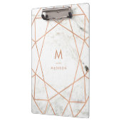 白い大理石のモダンな幾何学的 クリップボード (左)