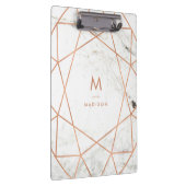 白い大理石のモダンな幾何学的 クリップボード (右)