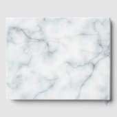 白い大理石のモノグラム ゲストブック (裏面)