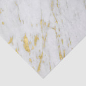 白い大理石の上に斑点のある金ゴールドグリッター 薄葉紙 (詳細)