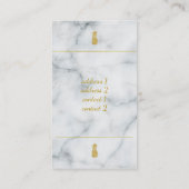 白い大理石の上の金色のパイナップル 名刺 (裏面)