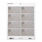 白い大理石の出荷ラベル ラベル (フルシート)