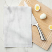 白い大理石の外観 キッチンタオル (四つ折り)