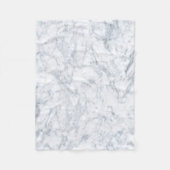 白い大理石の外観 フリースブランケット (正面)