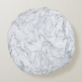 白い大理石の外観 ラウンドクッション (裏面)