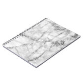 白い大理石の床のテクスチャと背面のパターン ノートブック (左側)