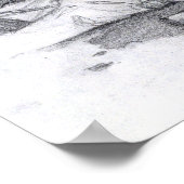 白い大理石の彫刻 ポスター (角)