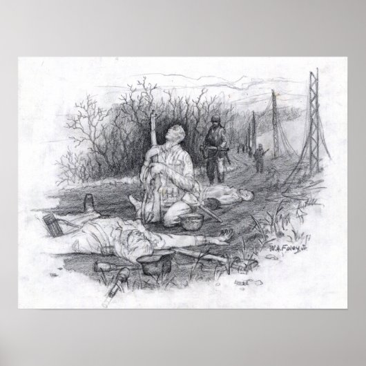 白い大理石の彫刻 ポスター (正面)