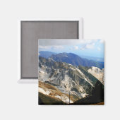 白い大理石の採石場， Carrara – イタリア マグネット (正面/裏面)