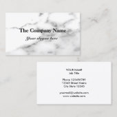 白い大理石の石造りの背景の名刺のデザイン 名刺 (正面/裏面)