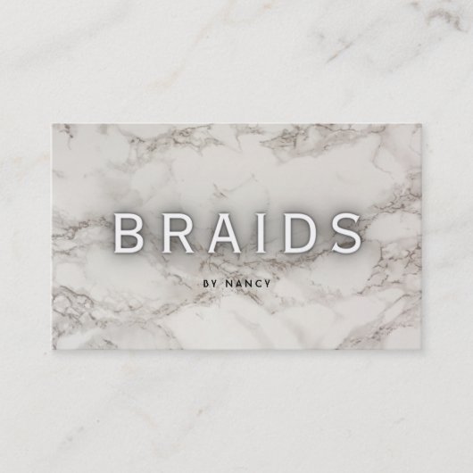 白い大理石の組み合わせ 名刺 (正面)