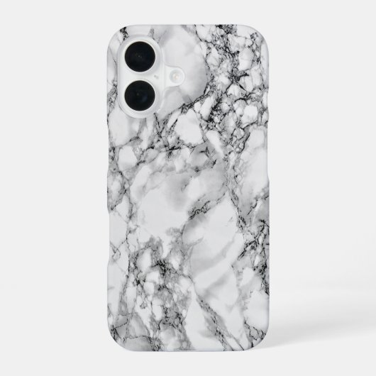 白い大理石のiPhoneケース iPhone 16ケース (裏面)