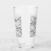 白い大理石ガラス タンブラーグラス (左)