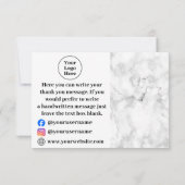 白い大理石サンキューカード サンキューカード (裏面)