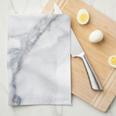 白い大理石テクスチャ キッチンタオル (四つ折り)