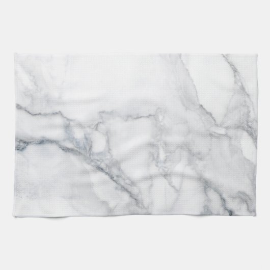 白い大理石テクスチャ キッチンタオル (横)