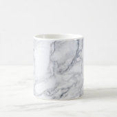 白い大理石テクスチャ コーヒーマグカップ (中央)