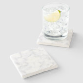 白い大理石テクスチャ ストーンコースター (横)