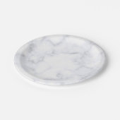 白い大理石テクスチャ ペーパープレート (アングル)