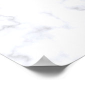 白い大理石テクスチャ ポスター (角)