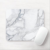 白い大理石テクスチャ マウスパッド (マウス)