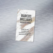 白い大理石テクスチャ マグネット名刺 (インサイチュ)