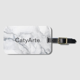 白い大理石テクスチャ ラゲッジタグ