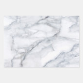 白い大理石テクスチャ ラッピングペーパーシート (正面)
